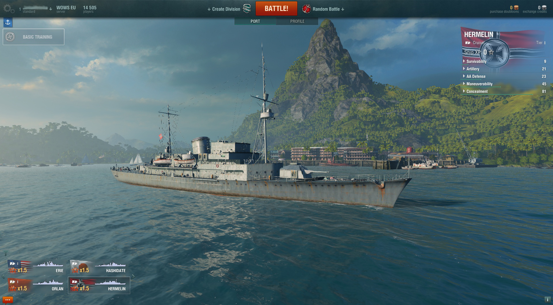 world of warships intertia fuse for cleveland