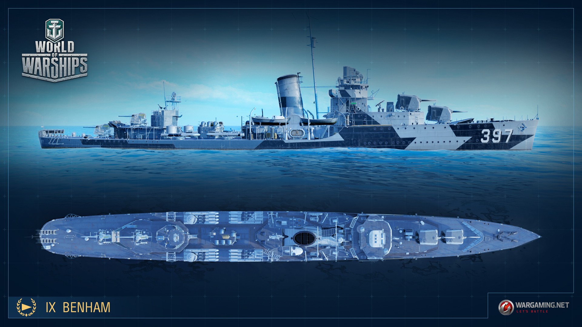 In World of Warships, Benham appears as she would have in 1942, just prior ...