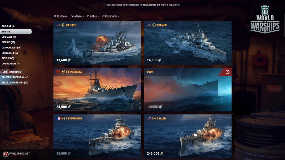 Space ships are heading to World of Warships this week