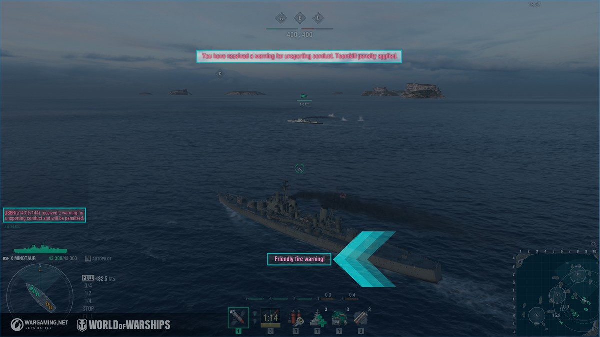 戦闘におけるルール 同士討ちの無効化 World Of Warships