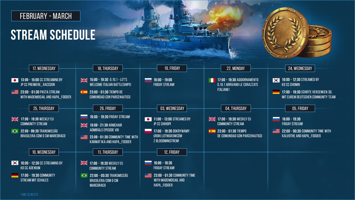 free codes for world of warship february 8th 2018